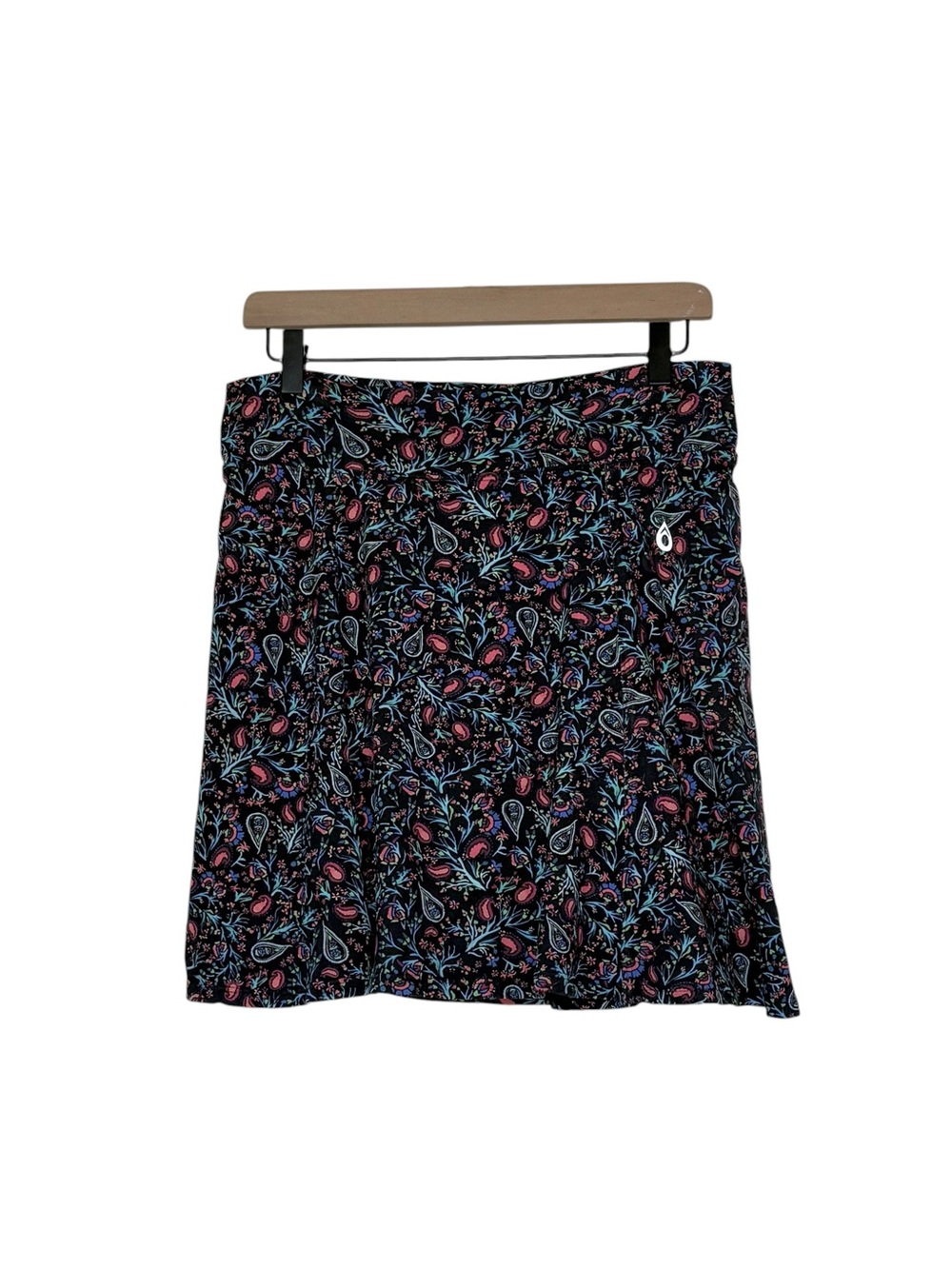 Dona Jo XL Paisley Floral Multicolor Pleated Tennis Pickleball Athletic Skort